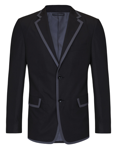 Lightweight Soft Black Jacket with Grey Piping