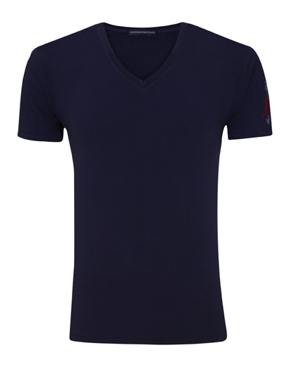 Navy V-neck T-shirt
