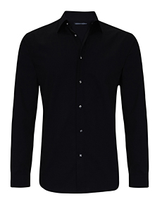 Black Cotton Dress Shirt
