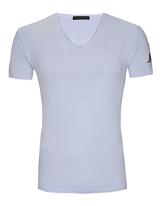 White V-neck T-shirt